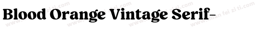 Blood Orange Vintage Serif字体转换